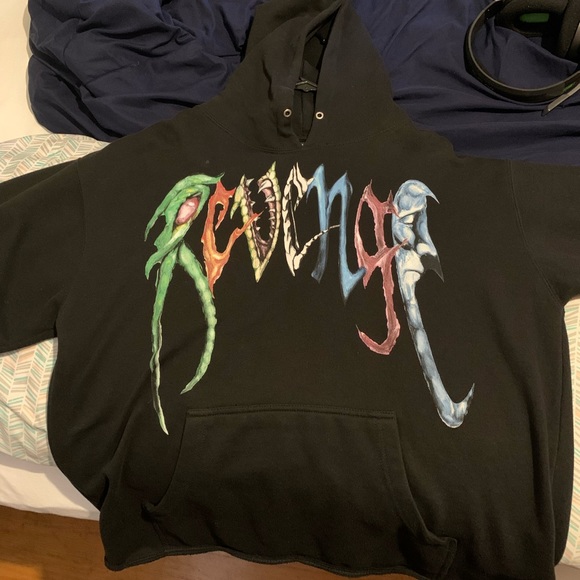 Trippie Redd x Revenge Arch Black Pullover Hoodie - Picture 1 of 5